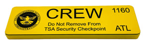 Crew TSA Indicator Tag